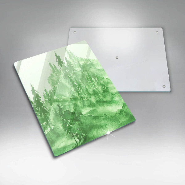 Chopping board glass Painted forest