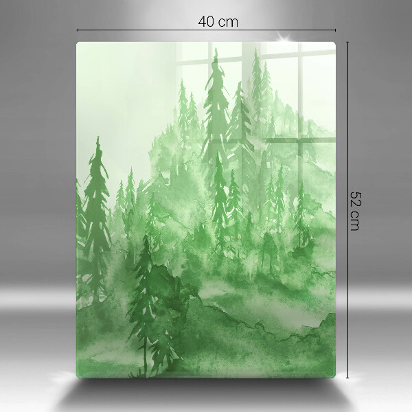 Chopping board glass Painted forest