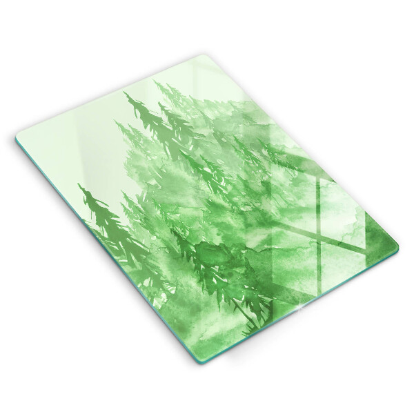 Chopping board glass Painted forest