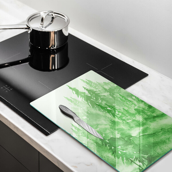 Chopping board glass Painted forest