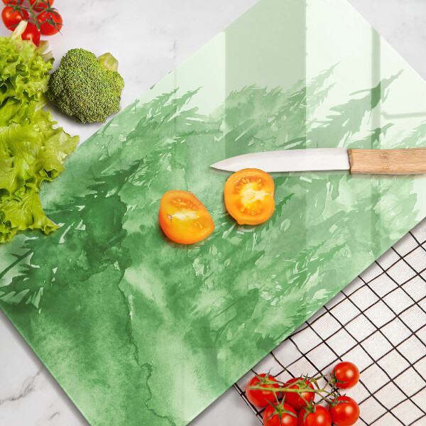 Chopping board glass Painted forest
