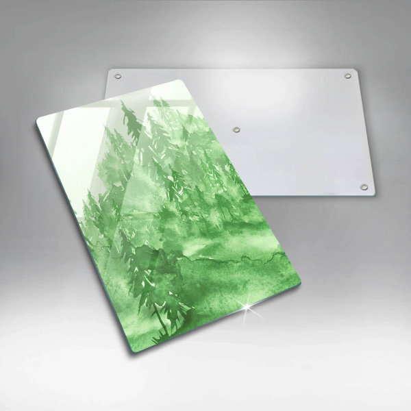Chopping board glass Painted forest