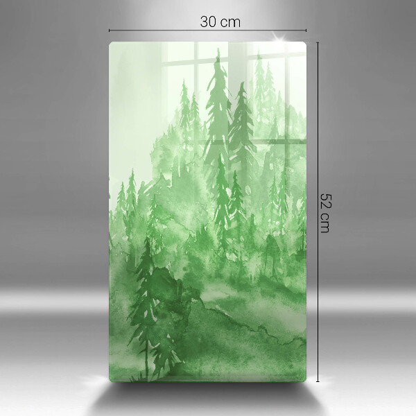 Chopping board glass Painted forest