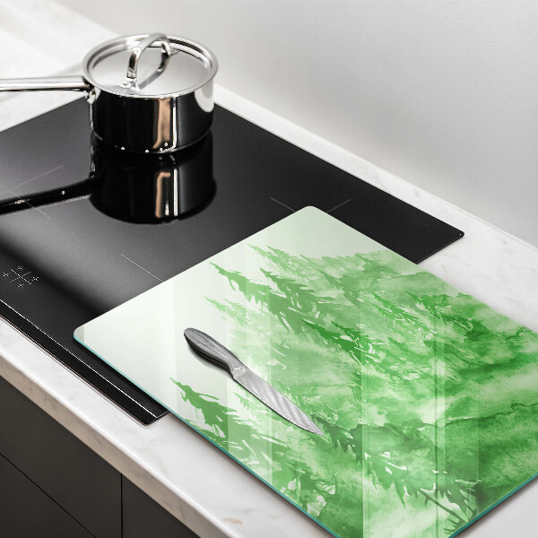 Chopping board glass Painted forest