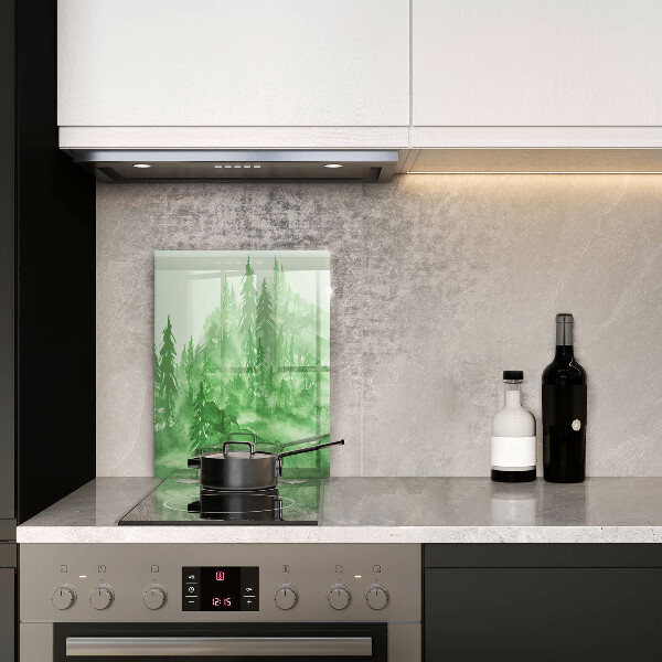 Chopping board glass Painted forest