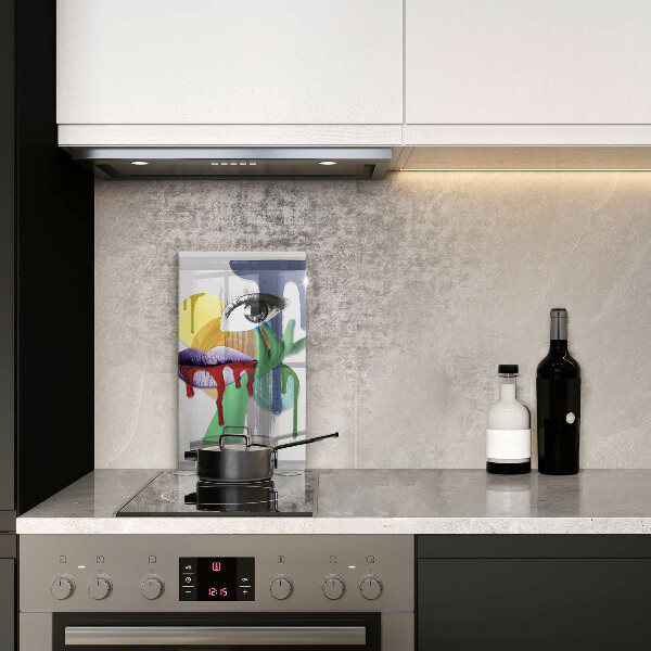 Chopping board glass An abstract art collage