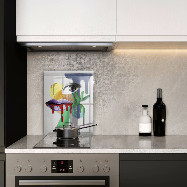 Chopping board glass An abstract art collage