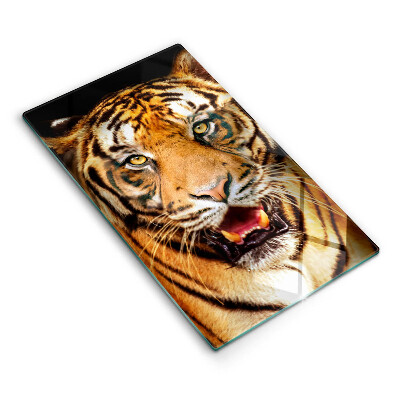 Chopping board glass Wild animal tiger