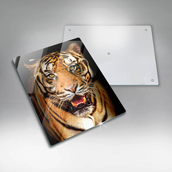Chopping board glass Wild animal tiger