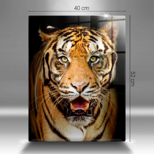 Chopping board glass Wild animal tiger