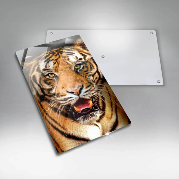 Chopping board glass Wild animal tiger