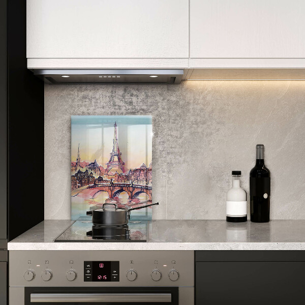 Chopping board glass Paris landscape Eiffel Tower