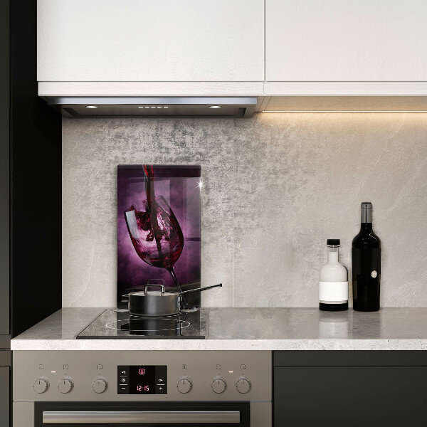 Chopping board glass A glass of wine