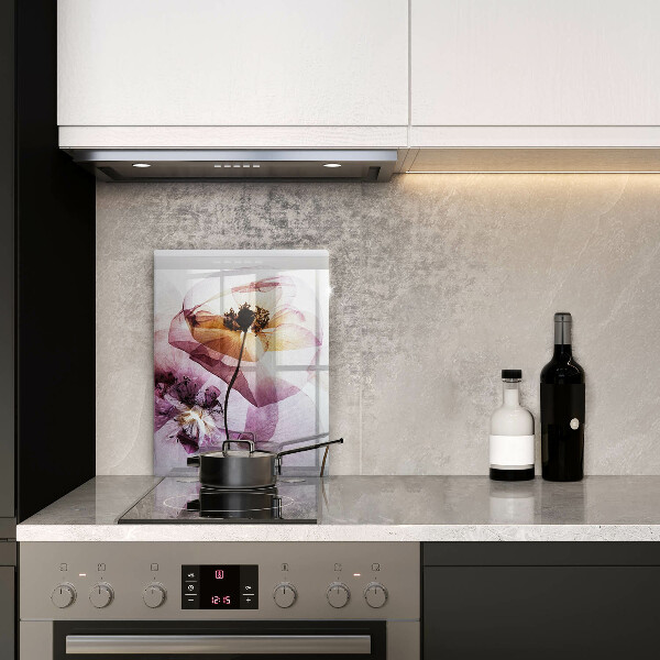 Chopping board glass Delicate flowers