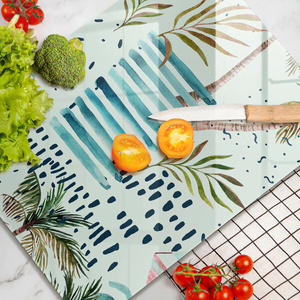 Chopping board glass Holiday illustrations