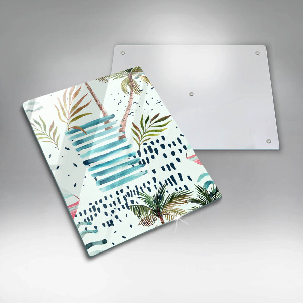 Chopping board glass Holiday illustrations