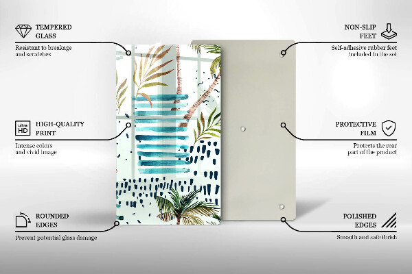 Chopping board glass Holiday illustrations