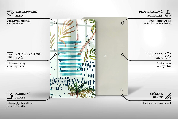 Chopping board glass Holiday illustrations