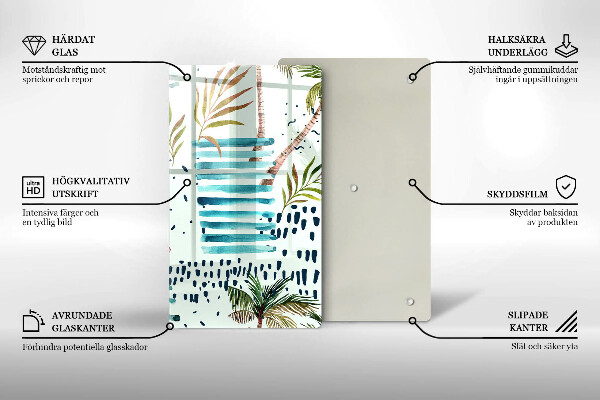 Chopping board glass Holiday illustrations