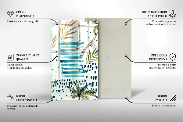 Chopping board glass Holiday illustrations