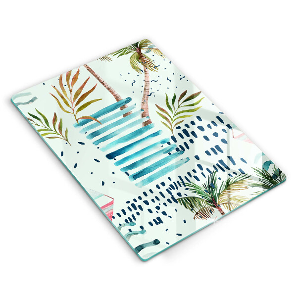 Chopping board glass Holiday illustrations