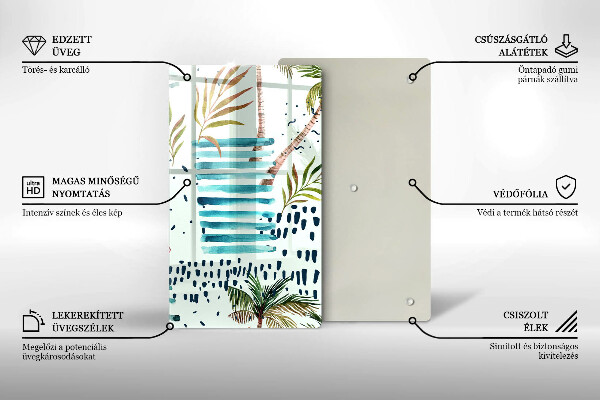 Chopping board glass Holiday illustrations