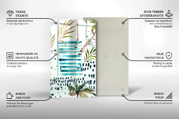 Chopping board glass Holiday illustrations