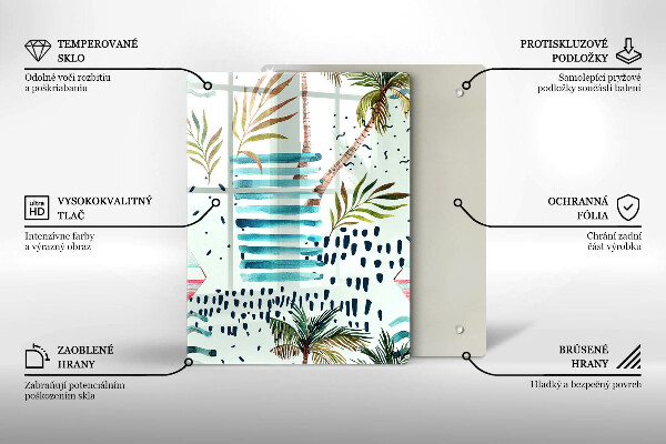 Chopping board glass Holiday illustrations