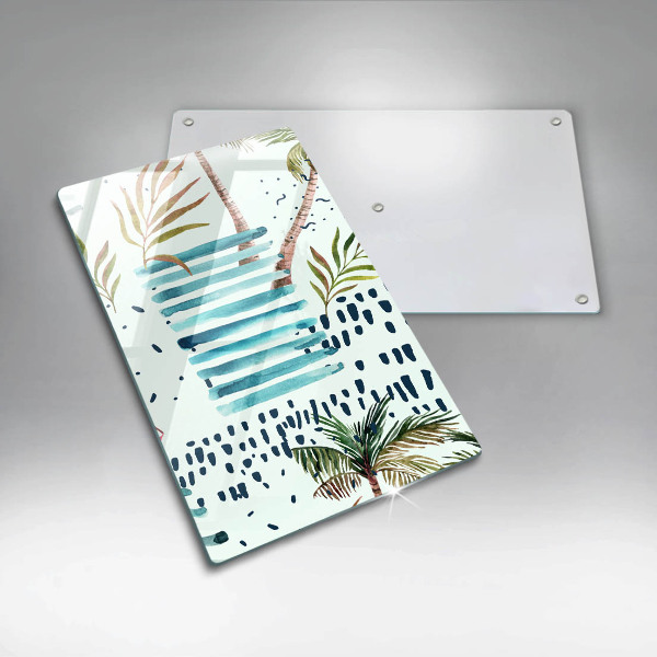 Chopping board glass Holiday illustrations