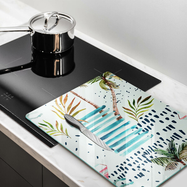 Chopping board glass Holiday illustrations