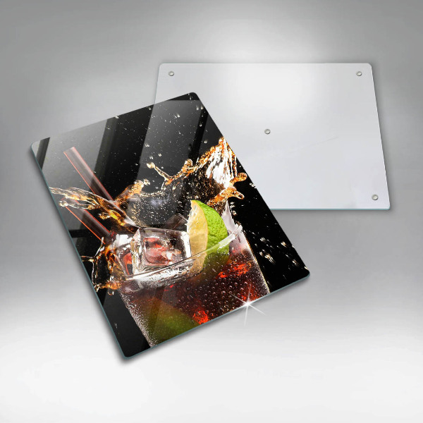 Chopping board glass Ice drink