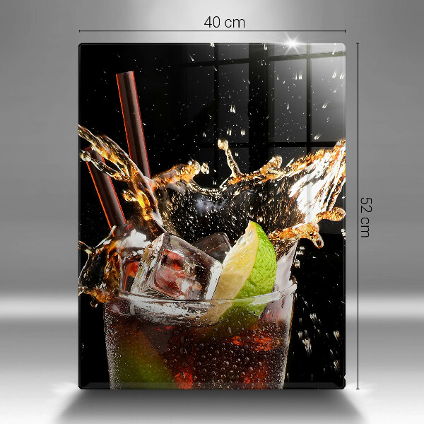 Chopping board glass Ice drink