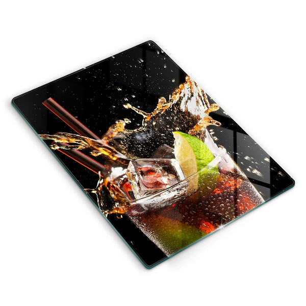 Chopping board glass Ice drink