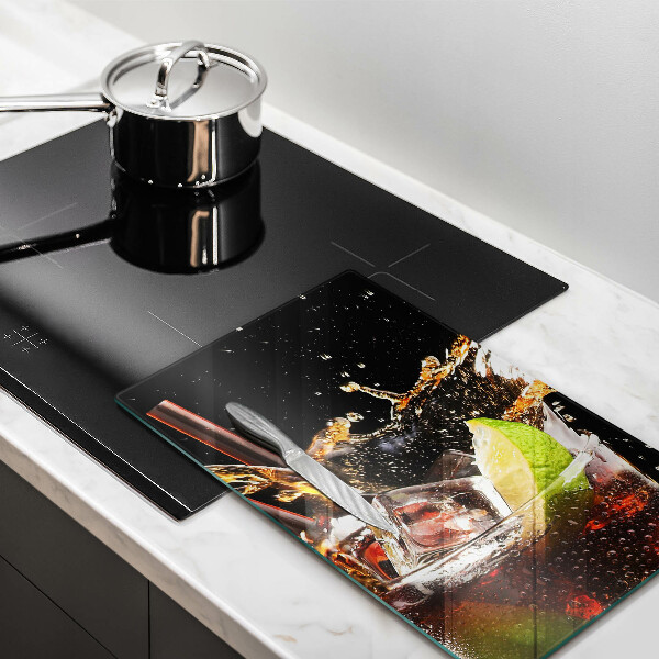 Chopping board glass Ice drink