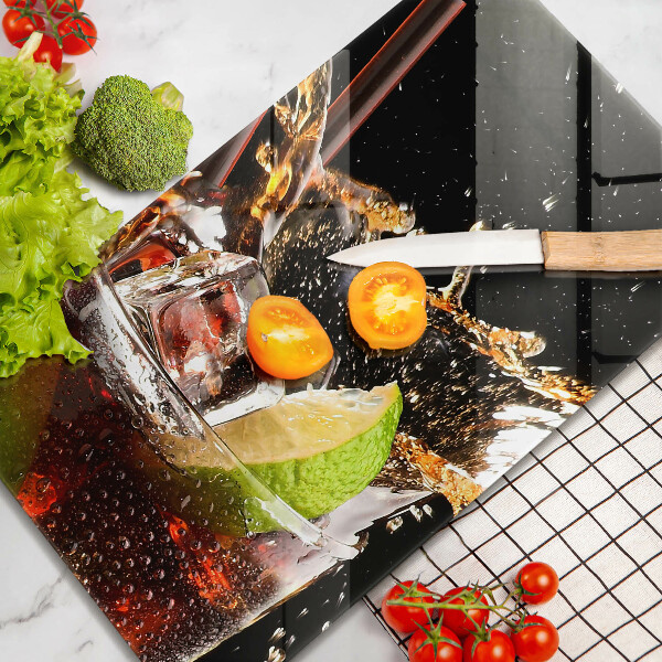 Chopping board glass Ice drink