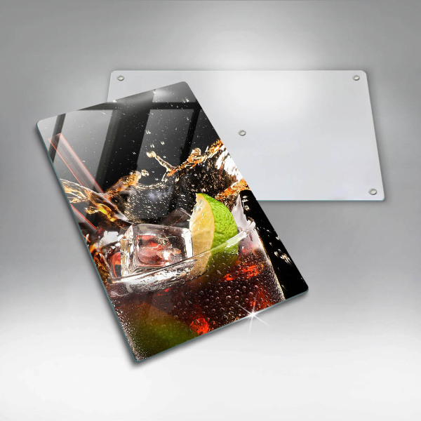 Chopping board glass Ice drink