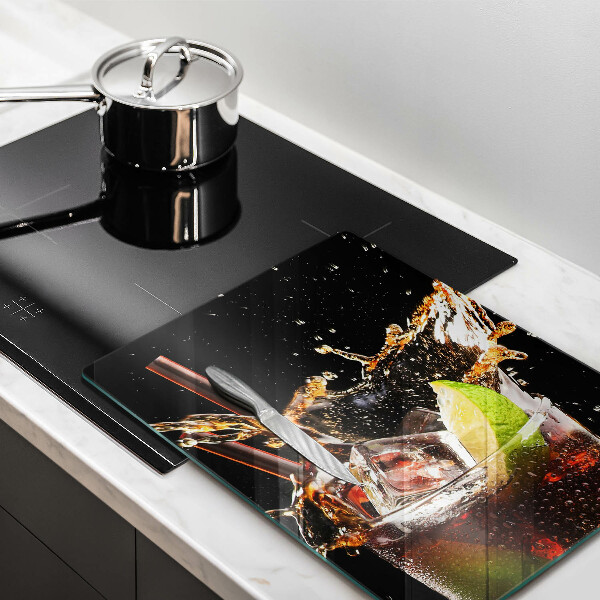 Chopping board glass Ice drink