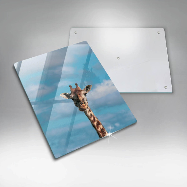 Chopping board glass Giraffe and heaven
