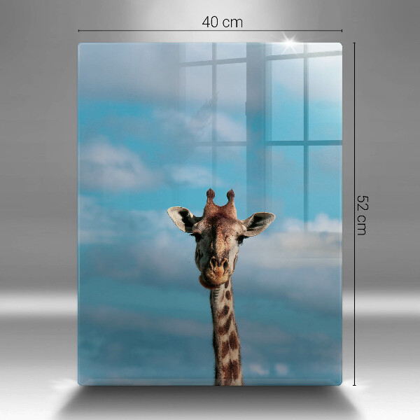 Chopping board glass Giraffe and heaven