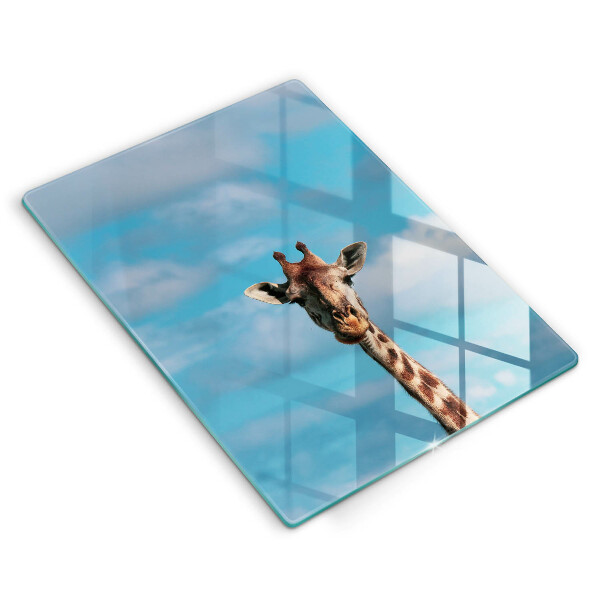 Chopping board glass Giraffe and heaven