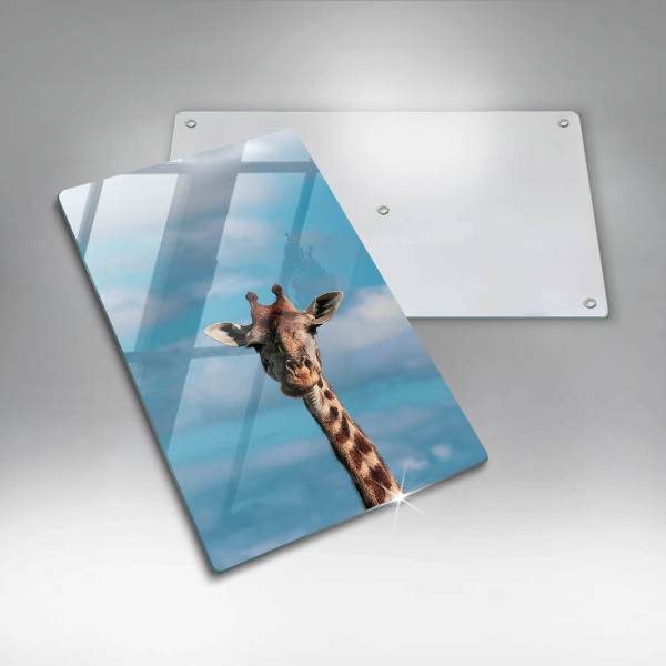 Chopping board glass Giraffe and heaven