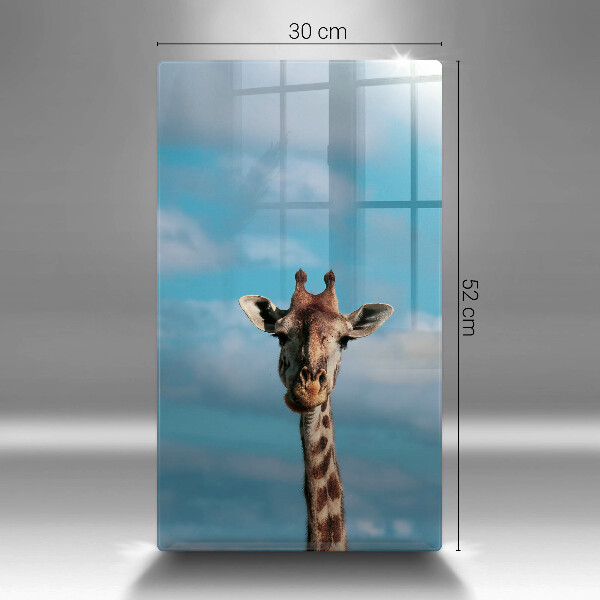 Chopping board glass Giraffe and heaven