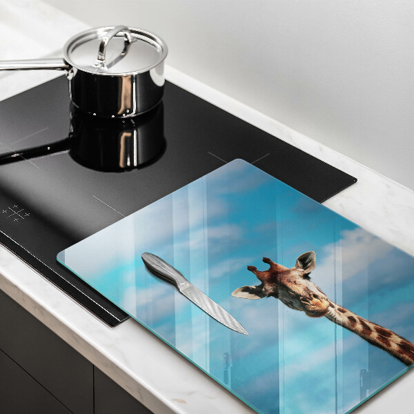 Chopping board glass Giraffe and heaven