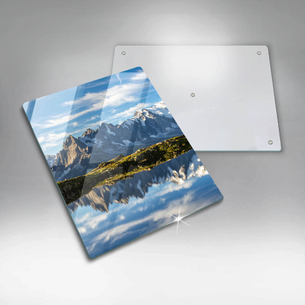 Chopping board glass Mountain landscape