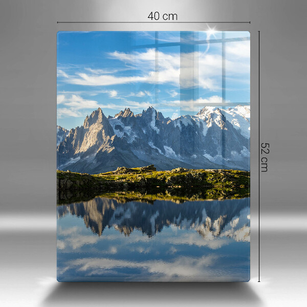 Chopping board glass Mountain landscape