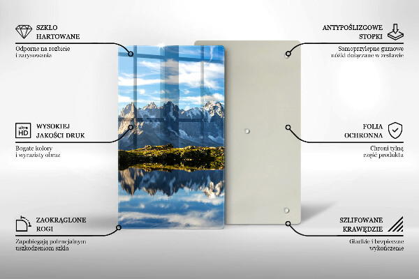 Chopping board glass Mountain landscape