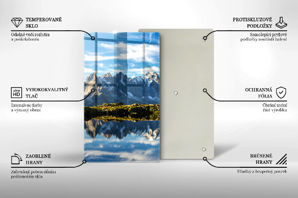 Chopping board glass Mountain landscape