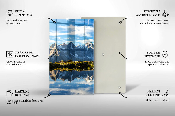 Chopping board glass Mountain landscape