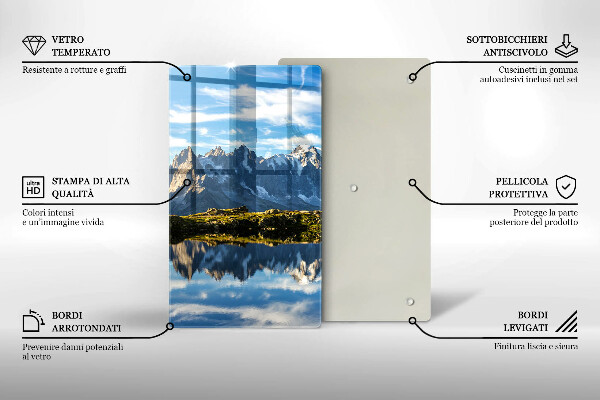 Chopping board glass Mountain landscape