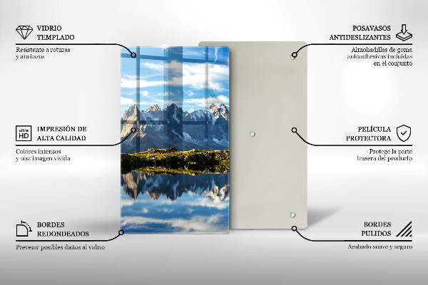 Chopping board glass Mountain landscape